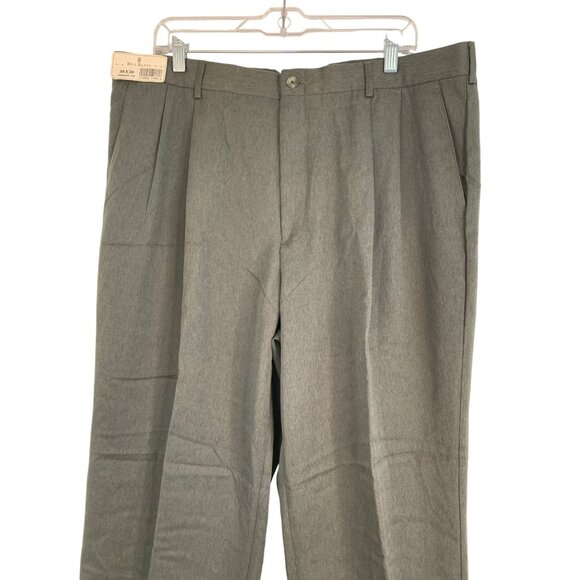 Bill Blass Mens Dress Pants 38 x 30 Green Pleated Polyester Microfiber RB10604 - Picture 14 of 14